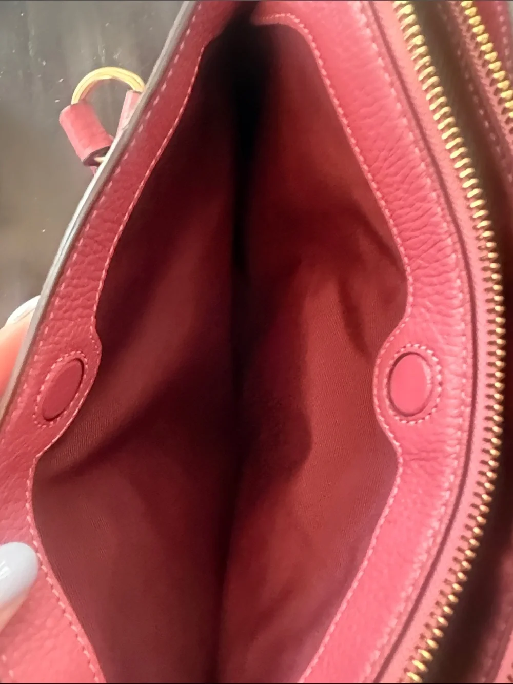 NWT Coach Pink Pebbled Leather Crossbody Satchel with Gold Hardware